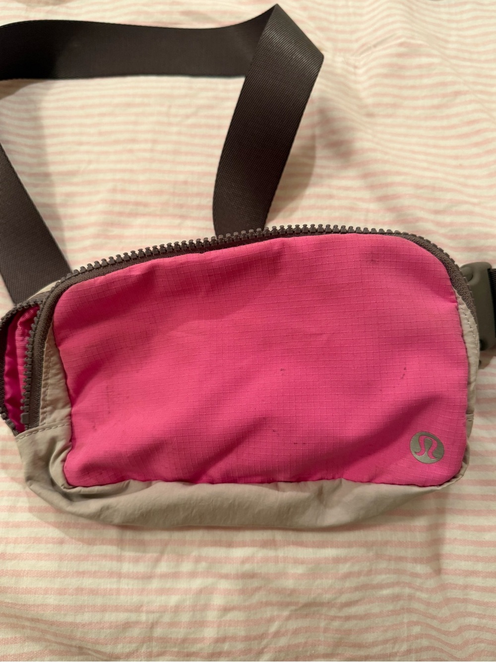 lululemon athletica Hot Pink and Beige Crossbody Belt Bag